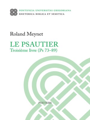 cover image of Le Psautier. Troisieme livre (Ps 73-89)